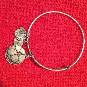 Shiny silver Alex and Ani Granddaughter bracelet